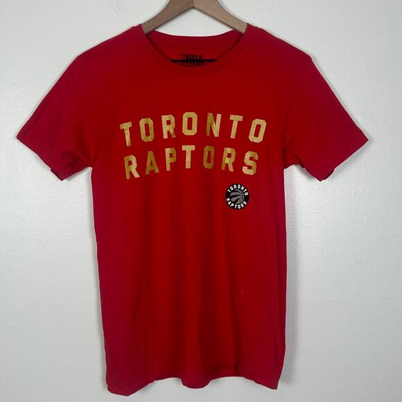 NBA Mens Toronto Raptors Basketball Sports Logo Print Red Crewneck T-Shirt Small - Picture 1 of 7